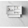 Boston Matte White Shaving Cabinet With Undershelf 900